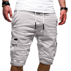 August - Komfortable Herren Cargo Shorts in Weiß