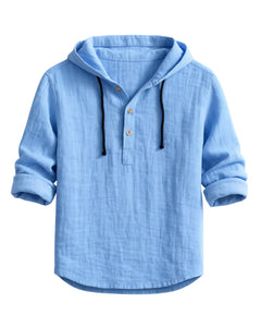 ANGELO  | Luxus-Kapuzenshirt in Blau