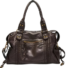 Hollie - Damenhandtasche mit Reißverschluss im entspannten Stil in Braun