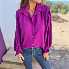 Nathalie™ | Elegante Oversize-Bluse in Lila