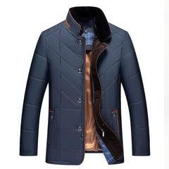 Alden | Winterjacke-Weste mit Stehkragen in Dunkelblau