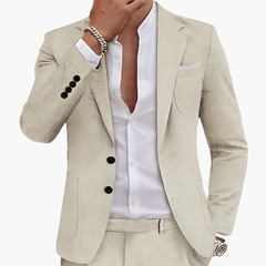 Herren Anzug Set – Blazer und Hose für formelle Anlässe in Champagner
