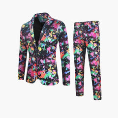 Mehrfarbiger Slim-Fit-Anzug für Herren - Moderner Look in Mehrfarbig
