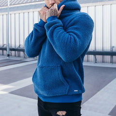 Björn - Fleece hoodie in Blau