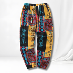 Zahara™ - Bequeme Hose mit Boho-Tribal-Print in Blau