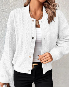 LISE | ELEGANTE STRICKWESTE, MODERNER STIL in Weiß