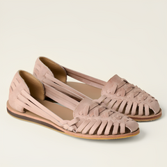 Tia - flache Damen-Sandalen zum Hineinschlüpfen in Rosa