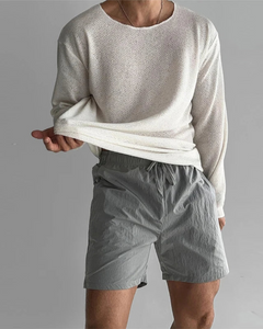 Alaric – Lässiges Strick-T-Hemd in Beige