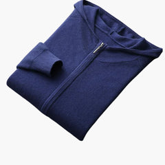 Unisex Jogginganzug mit Kapuze und Reißverschluss für alle Jahreszeiten in Marineblau