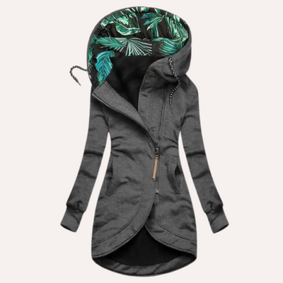 Damen Fleece Jacke mit Kapuze | Elegante