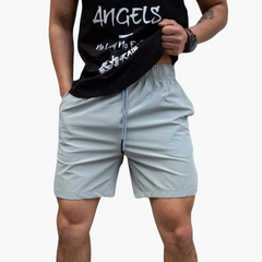 Badeshorts - Herren Sommer-Shorts mit Kordelzug Design in Grau