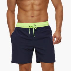Schnelltrocknende Stretchshorts für Herren - Ideal für Sport & Freizeit in Marineblau Fluor