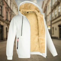 Remy™ - Herren Fleece Hoodie in Weiß