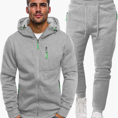 Slim-Fit Trainingsanzug für Herren in Hellgrau