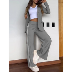 Evelyn | Blazer und Hosenanzug Set in Grau