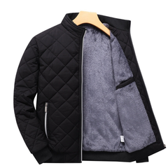 Fleecejacke Herren | Stehkragen Mit Reißverschluss in Schwarz