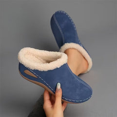 Nora | Damen Slip-On Sandalen weich und edel in Blau