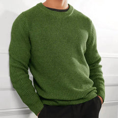 Bastian | Stylischer Pullover mit Rundhalsausschnitt für Herren in Grün
