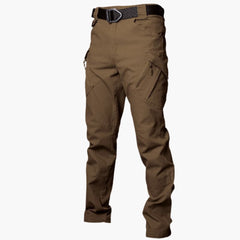 Herren Cargohose mit Stretchbund und Cargo-Taschen für Sommer in Braun