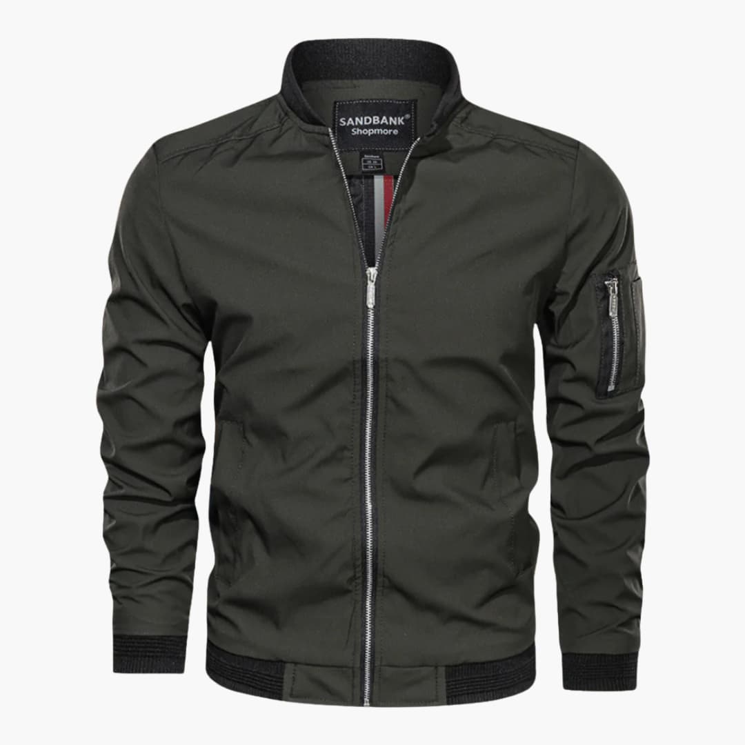 Herren jacke mit Frontreißverschluss und Ärmeltasche