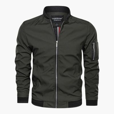 Herren jacke mit Frontreißverschluss und Ärmeltasche