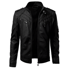 Noel - Luxorische Lederjacke in Schwarz