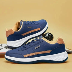 Lars | Herren Schnür Casual Street Sneakers in Blau