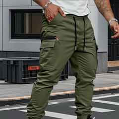 Mika | Cargo Stretch Jogger Hose in Grün