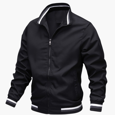 Herren Bomberjacke mit Reißverschluss und Rippkragen