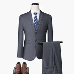Eleganter Slim Fit Anzug - Herrenoutfit für festliche Events in Grau