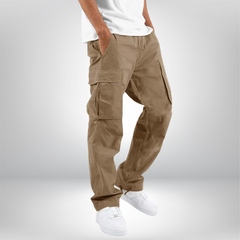Herren Cargohose Wide Fit | Mit Taschen in Braun
