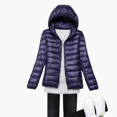 Ultraleichte Daunenjacke mit Kapuze für Damen