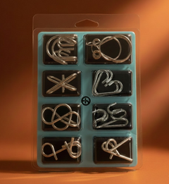 LogicCraft | Kreatives Metallpuzzle-Spielzeug zur Förderung kognitiver Fähigkeiten in Blau