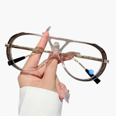 Damen Sonnenbrille mit UV400 Schutz und zweifarbigem Rahmen in Grau