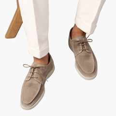 Wildleder Slipper Mokassins für Herren in Beige