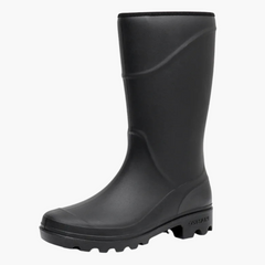 Herren Gummistiefel mit hohem Schaft und profilierter Sohle in Schwarz 32.5cm