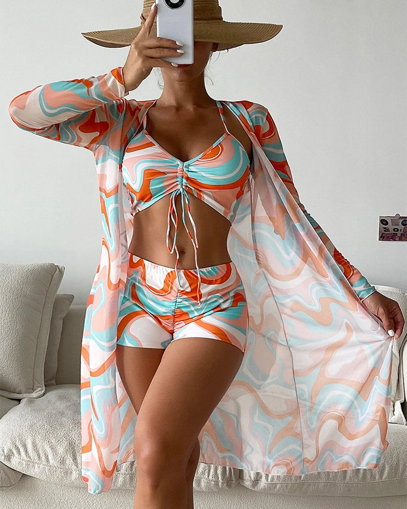 Lizette® | Dreiteiliger Bikini mit Print