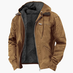 Wetterfeste Outdoorjacke für Herren in Braun