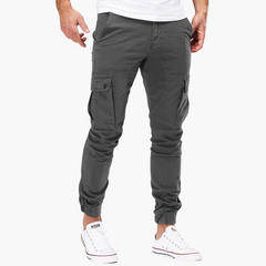 Bequeme Cargohose mit Seitentaschen - Herren Freizeithose in Grau