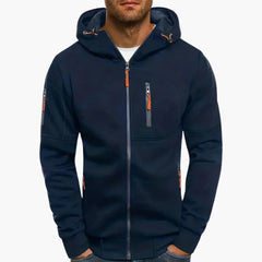Kapuzenjacke mit Reißverschluss für Herren in Marineblau
