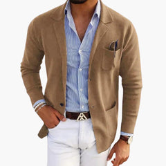 Herren Cardigan Blazer – Elegante Strickjacke für Männer in Beige