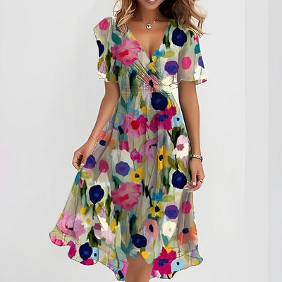 Valerie - V-Ausschnitt-Chiffonkleid für Damen