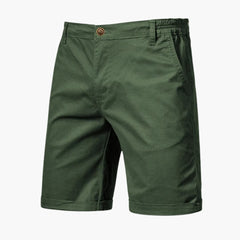 Herren Baumwollshorts mit Gummibund und Seitentaschen in Grün