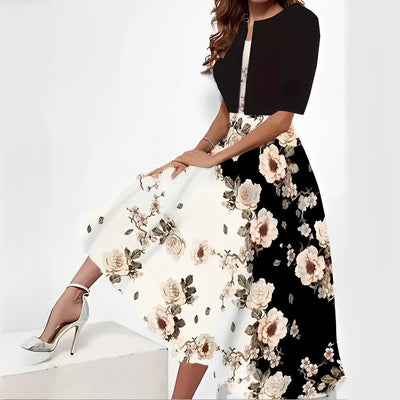 Leone - Geblümtes Midikleid mit Blazer für Frauen