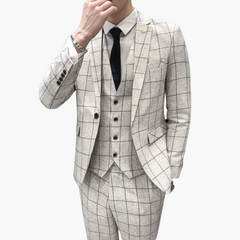 Eleganter Anzug - Herren 3-teilig für Hochzeit & Events in Khaki