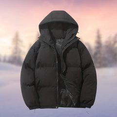 Klassisches Design Kapuzenjacke in Schwarz
