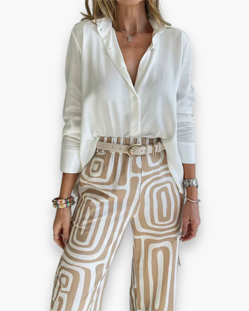 Damen Elegantes Twin Set | Modisch Zweiteiliges Ensemble