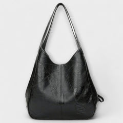 Reniva – Vintage-Schultertasche mit klarer Linie in Schwarz