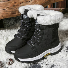Stylische Schneestiefel für Damen | Warme in Schwarz