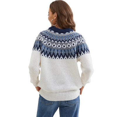 PULLOVER MIT ISLÄNDISCHEM MUSTER | ELEGANTER KÄLTE-SCHUTZ